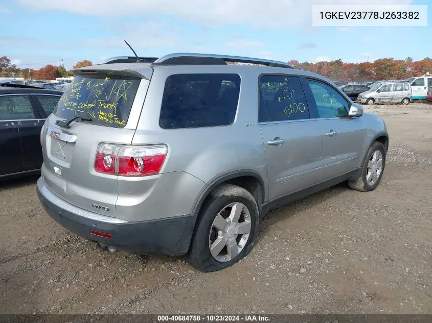 2008 GMC Acadia Slt-1 VIN: 1GKEV23778J263382 Lot: 40684758