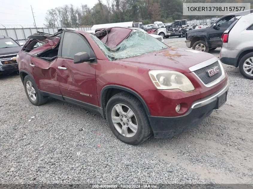 2008 GMC Acadia Sle-1 VIN: 1GKER13798J157577 Lot: 40696099