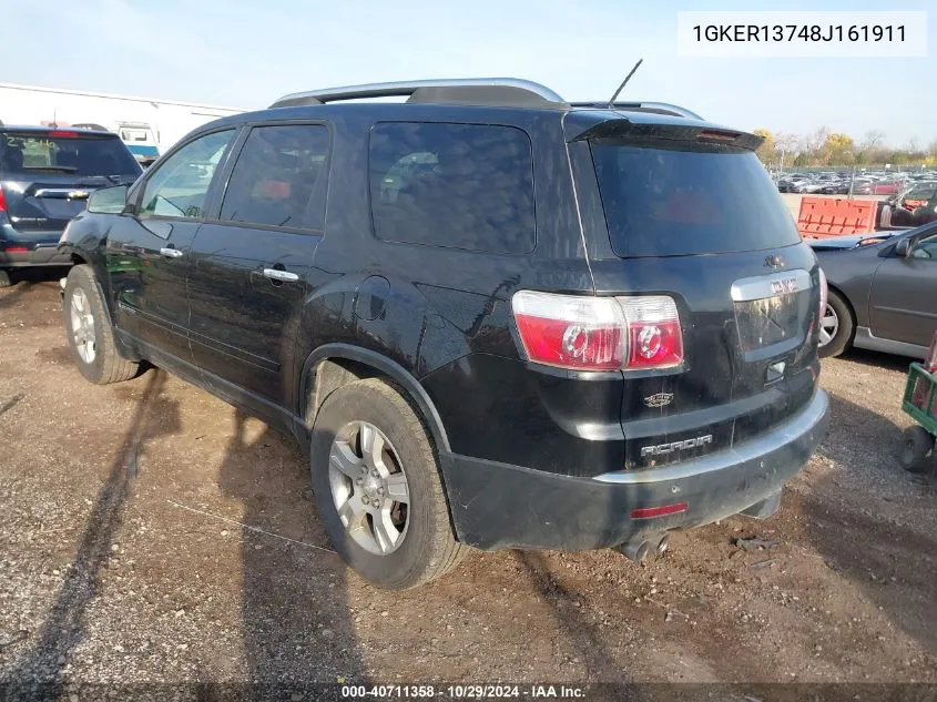 2008 GMC Acadia Sle-1 VIN: 1GKER13748J161911 Lot: 40711358