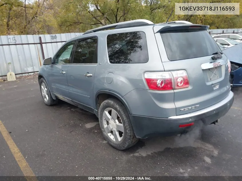 2008 GMC Acadia Slt-2 VIN: 1GKEV33718J116593 Lot: 40715855