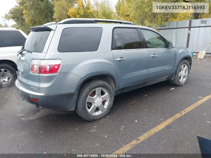 2008 GMC Acadia Slt-2 VIN: 1GKEV33718J116593 Lot: 40715855