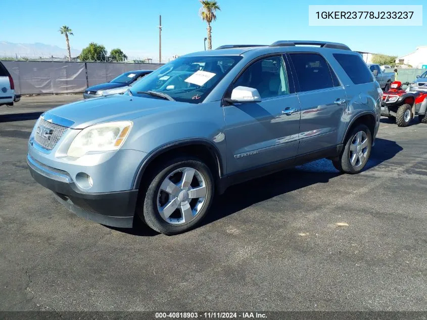 2008 GMC Acadia Slt-1 VIN: 1GKER23778J233237 Lot: 40818903