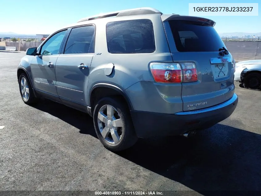 2008 GMC Acadia Slt-1 VIN: 1GKER23778J233237 Lot: 40818903