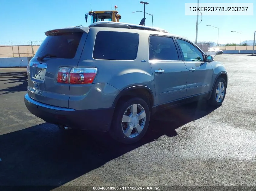 2008 GMC Acadia Slt-1 VIN: 1GKER23778J233237 Lot: 40818903