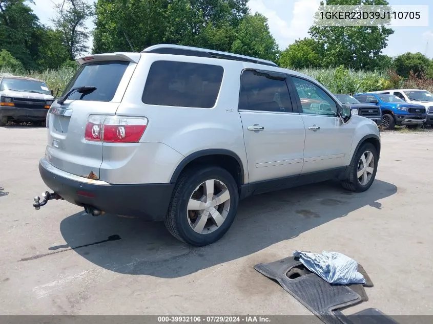 2009 GMC Acadia Slt-1 VIN: 1GKER23D39J110705 Lot: 39932106