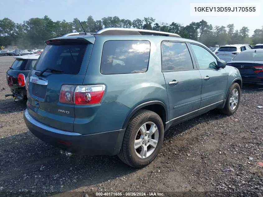 1GKEV13D59J170555 2009 GMC Acadia Sle-1