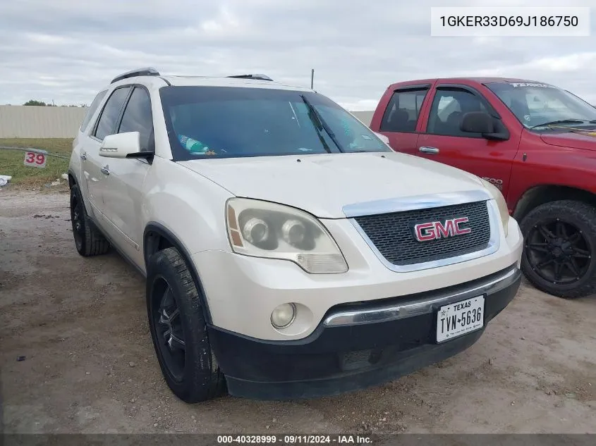 2009 GMC Acadia Slt-2 VIN: 1GKER33D69J186750 Lot: 40328999