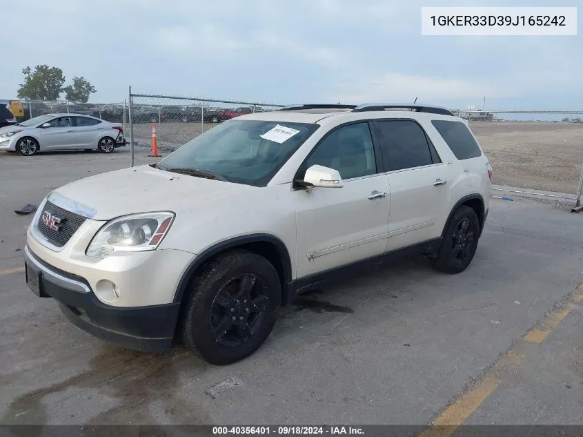 2009 GMC Acadia Slt-2 VIN: 1GKER33D39J165242 Lot: 40356401