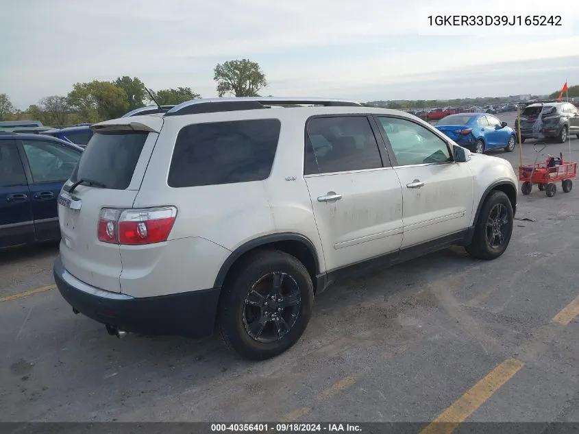 2009 GMC Acadia Slt-2 VIN: 1GKER33D39J165242 Lot: 40356401