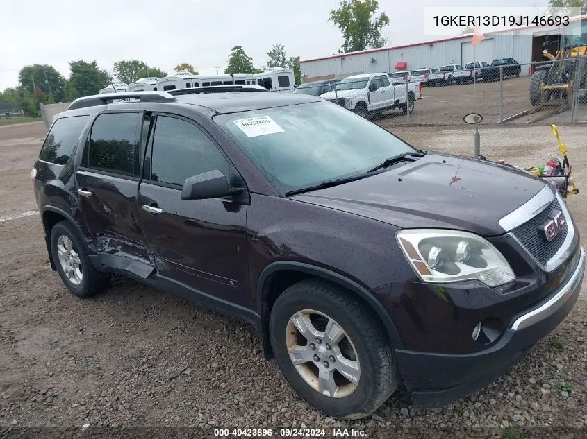 2009 GMC Acadia Sle-1 VIN: 1GKER13D19J146693 Lot: 40423696