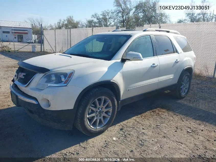 2009 GMC Acadia Slt-1 VIN: 1GKEV23D49J133051 Lot: 40538830