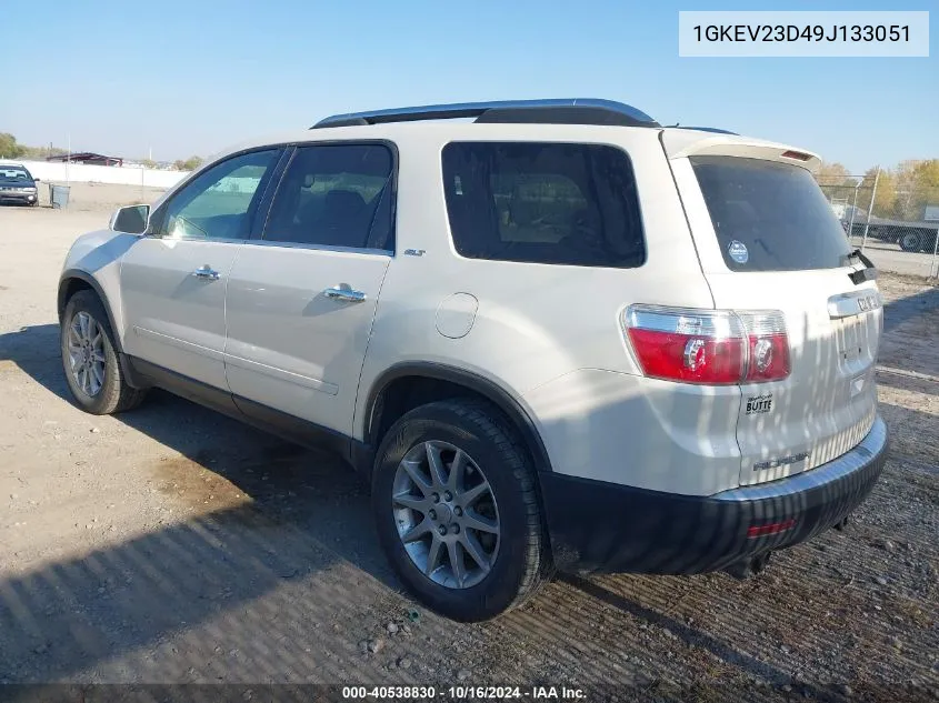 2009 GMC Acadia Slt-1 VIN: 1GKEV23D49J133051 Lot: 40538830