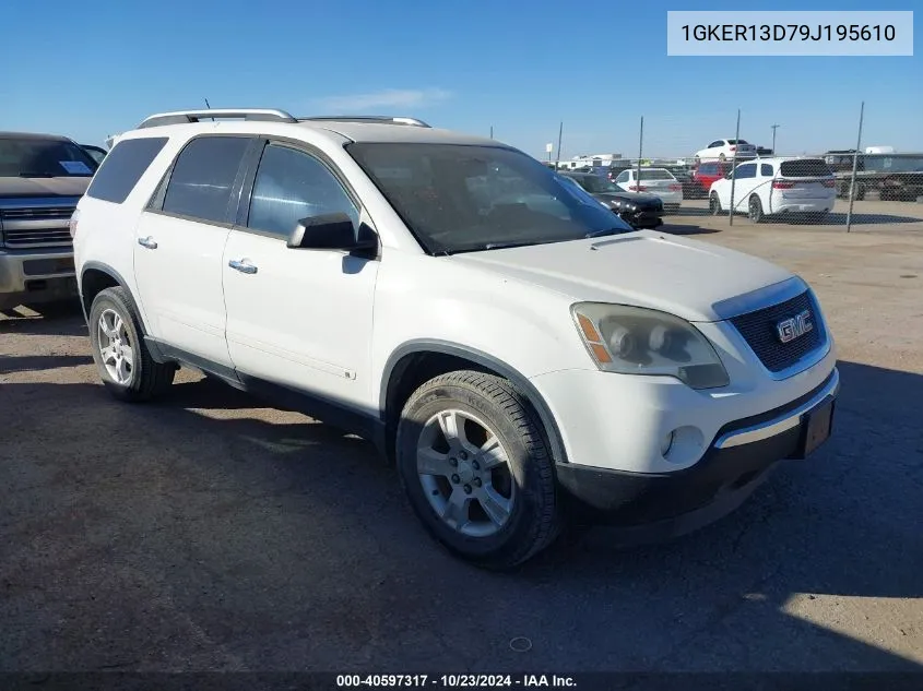 1GKER13D79J195610 2009 GMC Acadia Sle-1