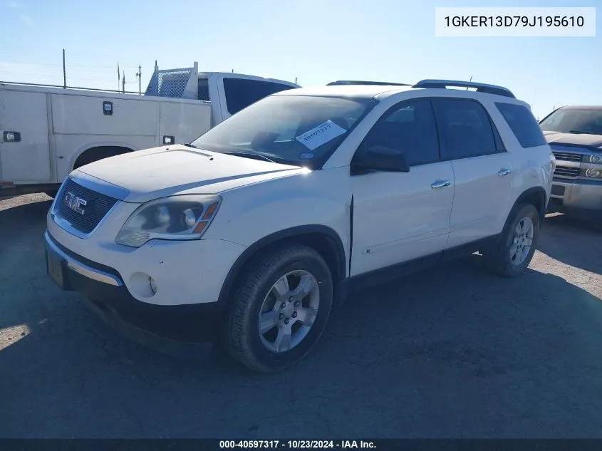 1GKER13D79J195610 2009 GMC Acadia Sle-1