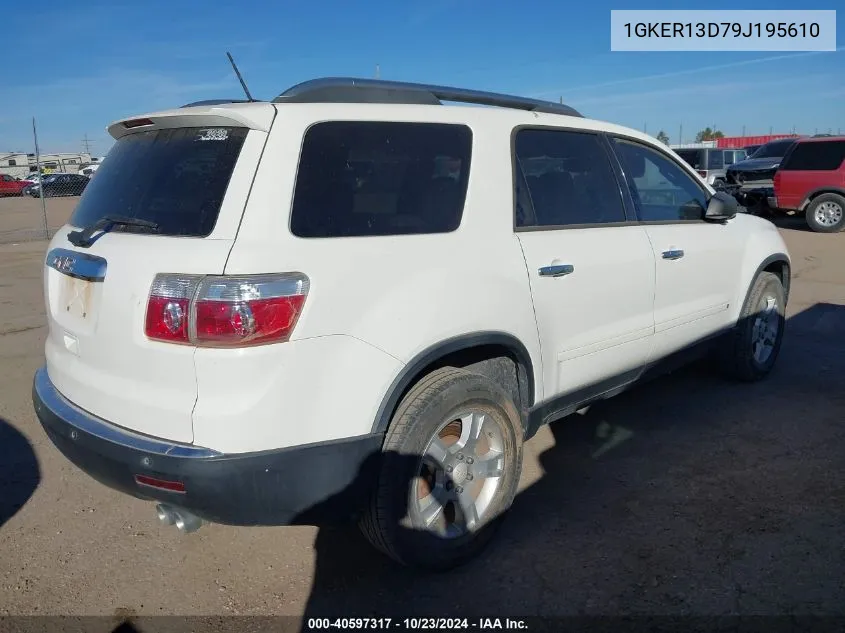 1GKER13D79J195610 2009 GMC Acadia Sle-1