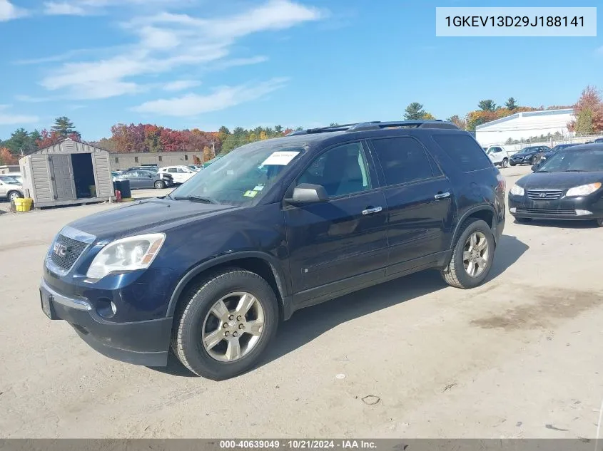 1GKEV13D29J188141 2009 GMC Acadia Sle-1