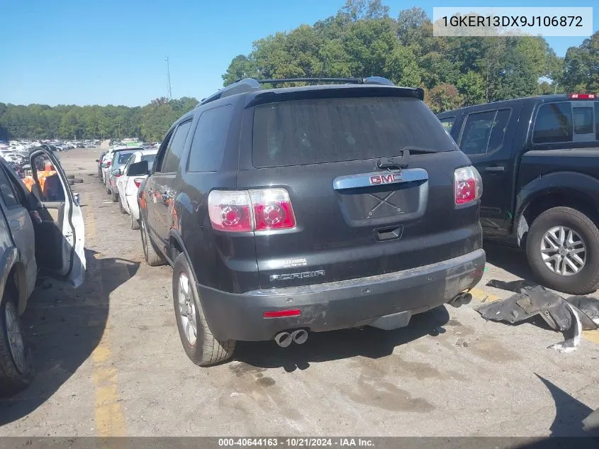 2009 GMC Acadia Sle VIN: 1GKER13DX9J106872 Lot: 40644163