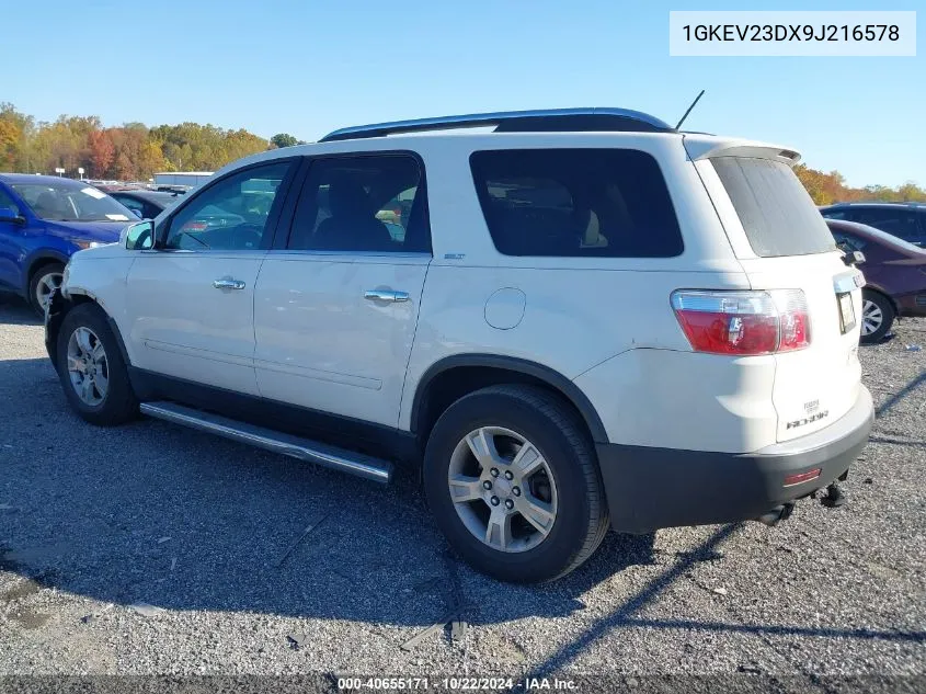 2009 GMC Acadia Slt-1 VIN: 1GKEV23DX9J216578 Lot: 40655171