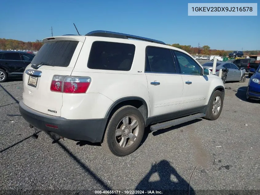 2009 GMC Acadia Slt-1 VIN: 1GKEV23DX9J216578 Lot: 40655171