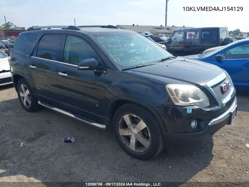 1GKLVMED4AJ154129 2010 GMC Acadia