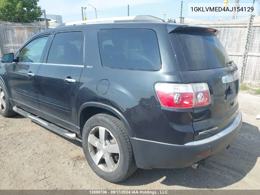 2010 GMC Acadia VIN: 1GKLVMED4AJ154129 Lot: 12098706