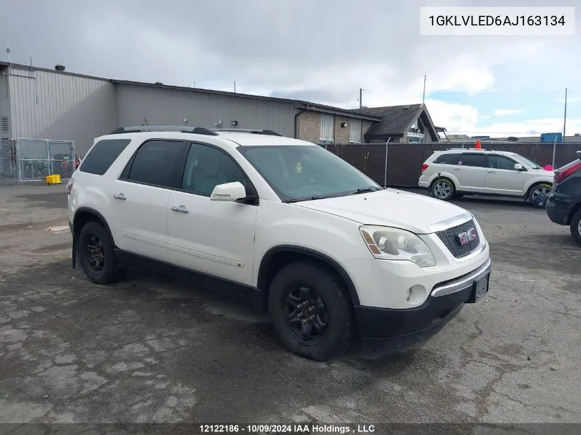 2010 GMC Acadia Sle VIN: 1GKLVLED6AJ163134 Lot: 12122186