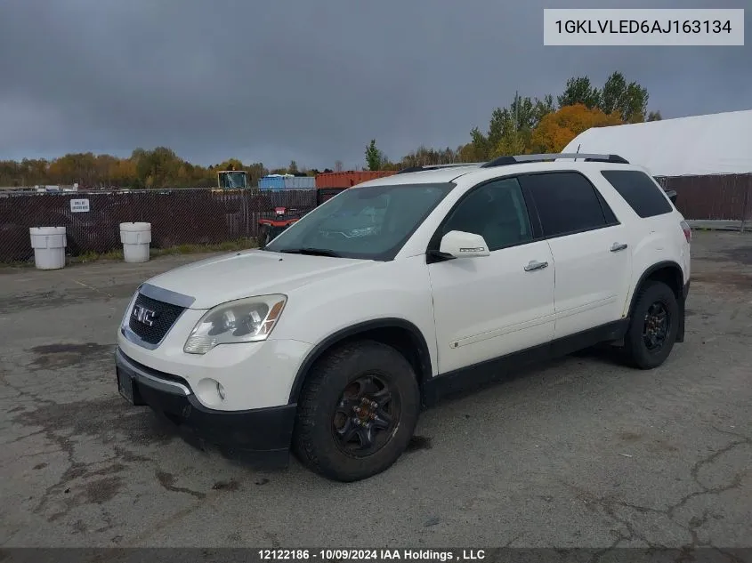 2010 GMC Acadia Sle VIN: 1GKLVLED6AJ163134 Lot: 12122186