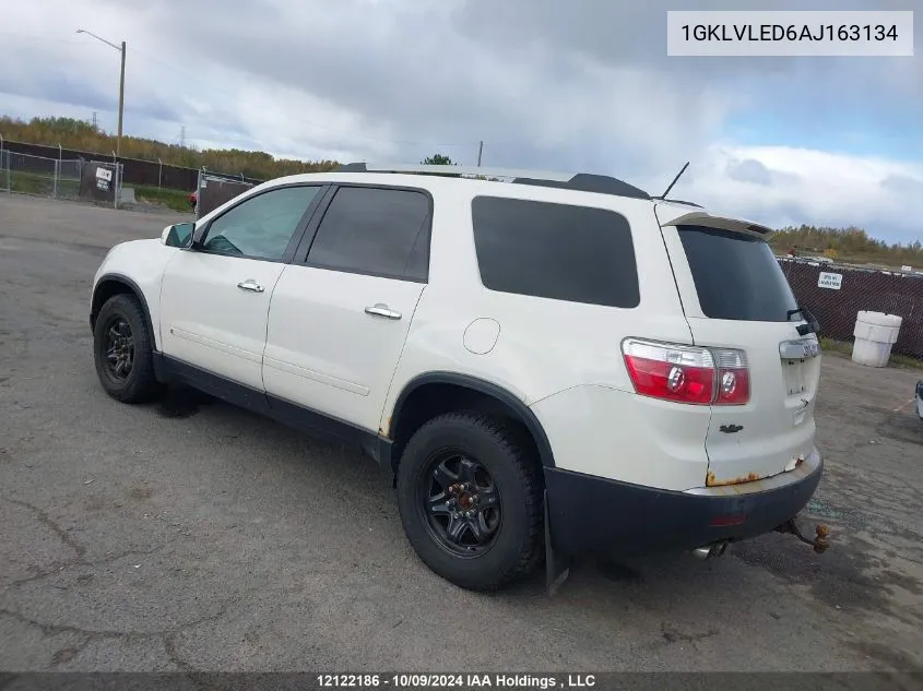 2010 GMC Acadia Sle VIN: 1GKLVLED6AJ163134 Lot: 12122186