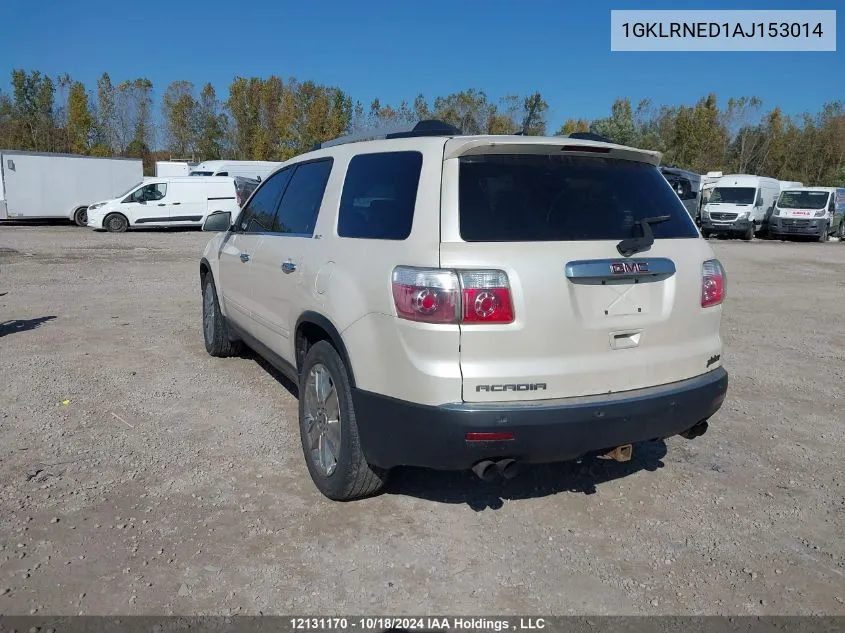 2010 GMC Acadia VIN: 1GKLRNED1AJ153014 Lot: 12131170