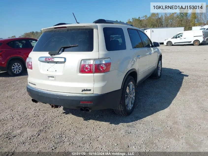 1GKLRNED1AJ153014 2010 GMC Acadia