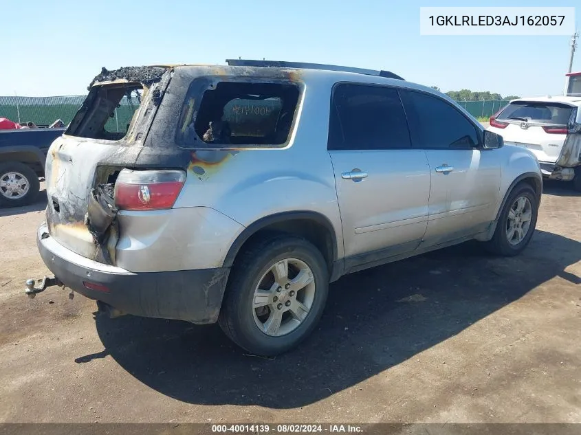 2010 GMC Acadia Sle VIN: 1GKLRLED3AJ162057 Lot: 40014139