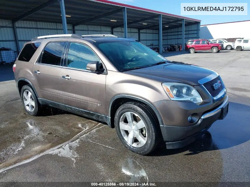 2010 GMC Acadia Slt-1 VIN: 1GKLRMED4AJ172795 Lot: 40125866