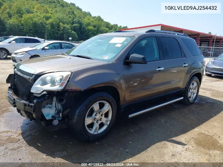 2010 GMC Acadia Sle VIN: 1GKLVLED9AJ254432 Lot: 40128623