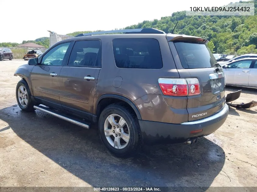 2010 GMC Acadia Sle VIN: 1GKLVLED9AJ254432 Lot: 40128623