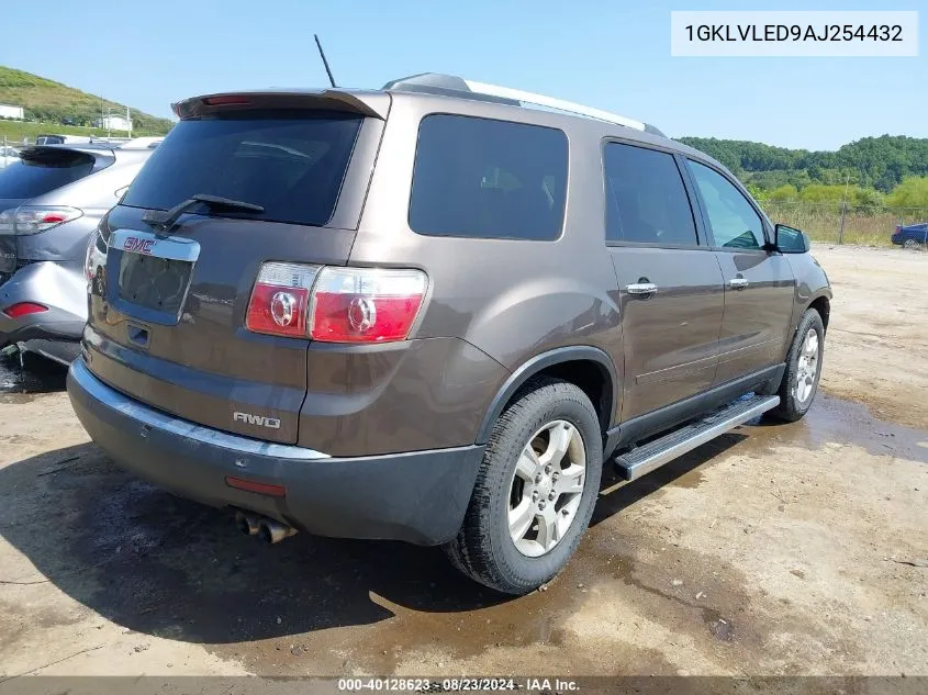 2010 GMC Acadia Sle VIN: 1GKLVLED9AJ254432 Lot: 40128623