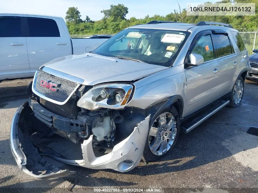 2010 GMC Acadia Slt-2 VIN: 1GKLRNED4AJ126132 Lot: 40227583