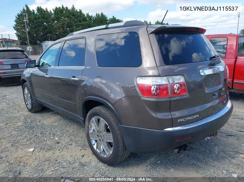 2010 GMC Acadia Slt-2 VIN: 1GKLVNED3AJ115537 Lot: 40255941