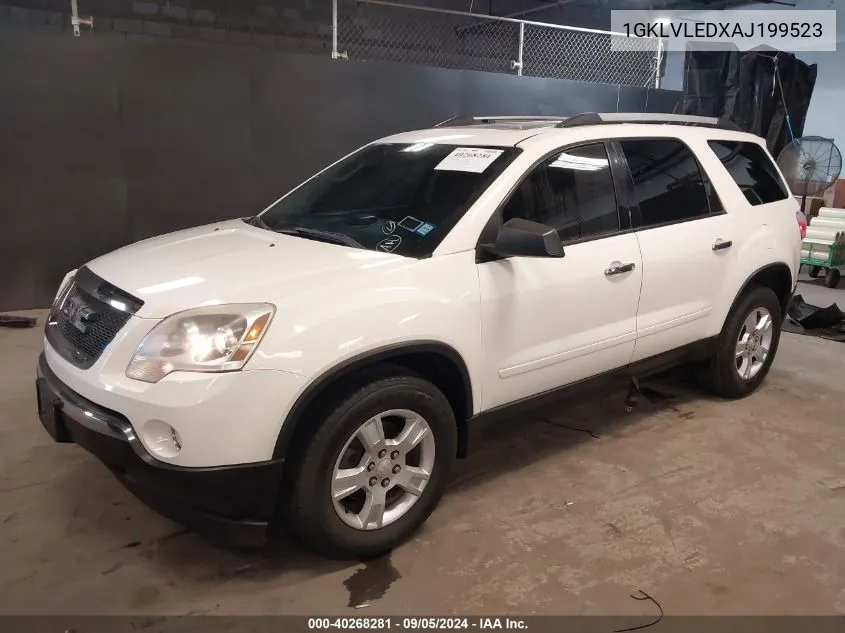 2010 GMC Acadia Sle VIN: 1GKLVLEDXAJ199523 Lot: 40268281