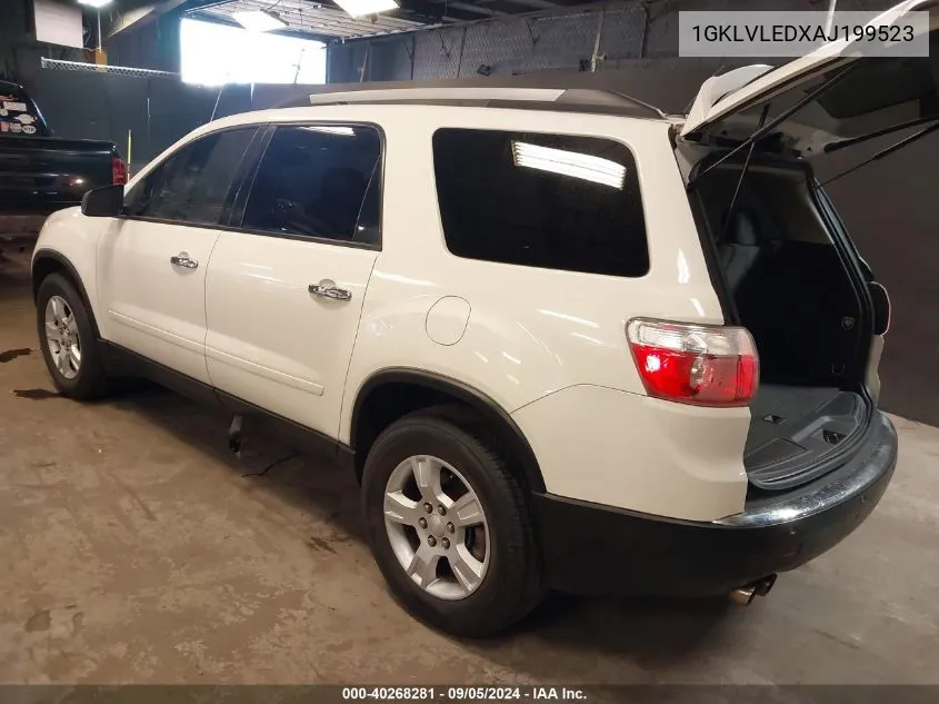 2010 GMC Acadia Sle VIN: 1GKLVLEDXAJ199523 Lot: 40268281