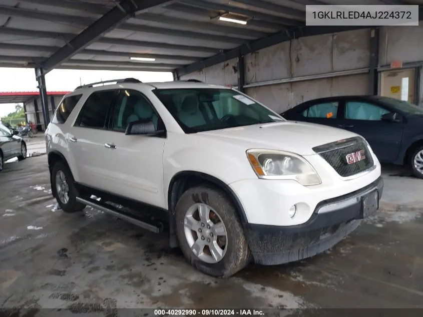 2010 GMC Acadia Sle VIN: 1GKLRLED4AJ224372 Lot: 40292990