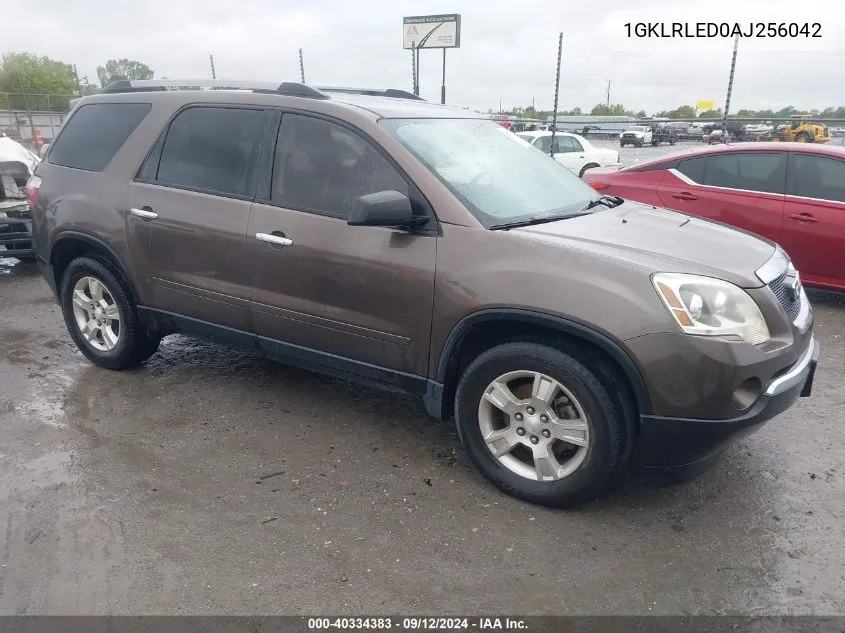 2010 GMC Acadia Sle VIN: 1GKLRLED0AJ256042 Lot: 40334383