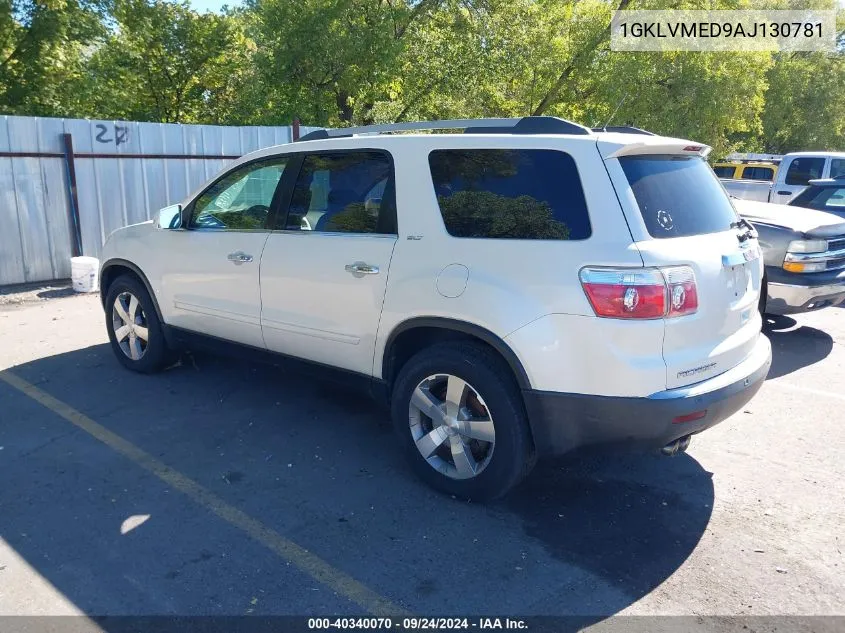 2010 GMC Acadia Slt-1 VIN: 1GKLVMED9AJ130781 Lot: 40340070