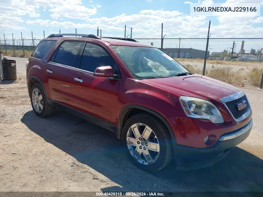 2010 GMC Acadia Slt-2 VIN: 1GKLRNEDXAJ229166 Lot: 40428315