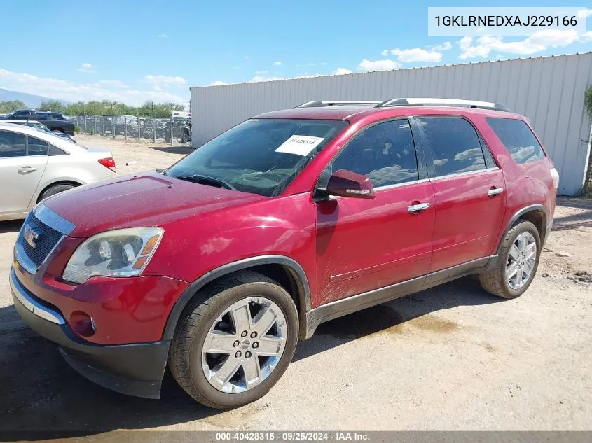 2010 GMC Acadia Slt-2 VIN: 1GKLRNEDXAJ229166 Lot: 40428315