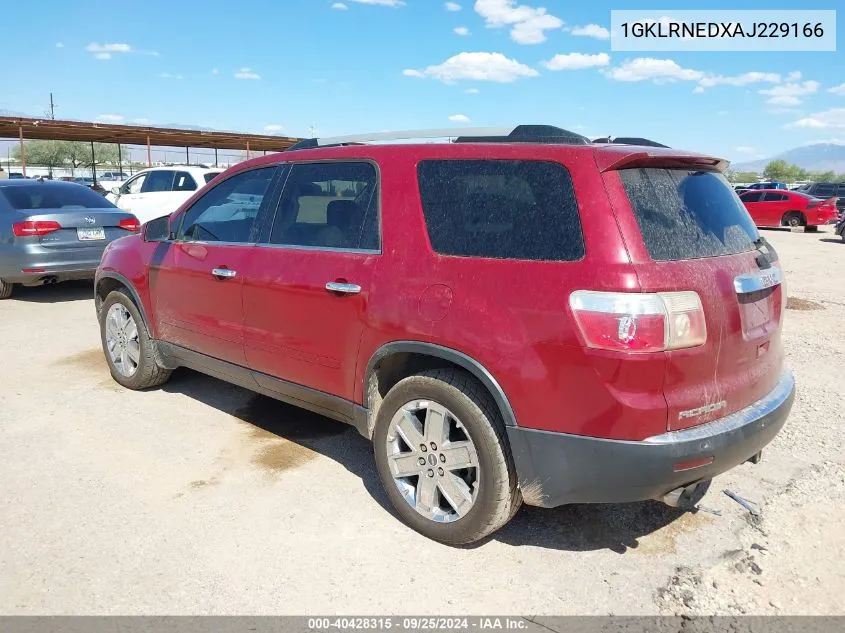 2010 GMC Acadia Slt-2 VIN: 1GKLRNEDXAJ229166 Lot: 40428315