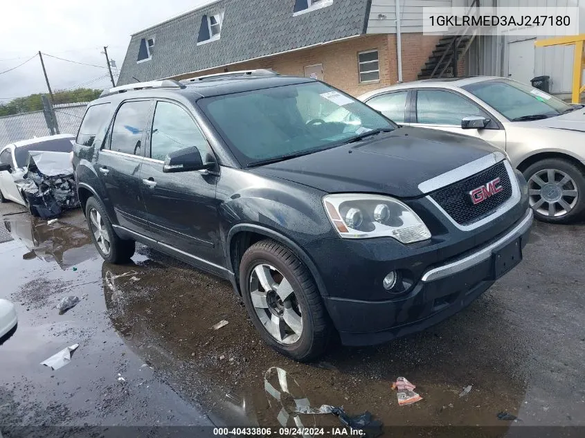 2010 GMC Acadia Slt-1 VIN: 1GKLRMED3AJ247180 Lot: 40433806