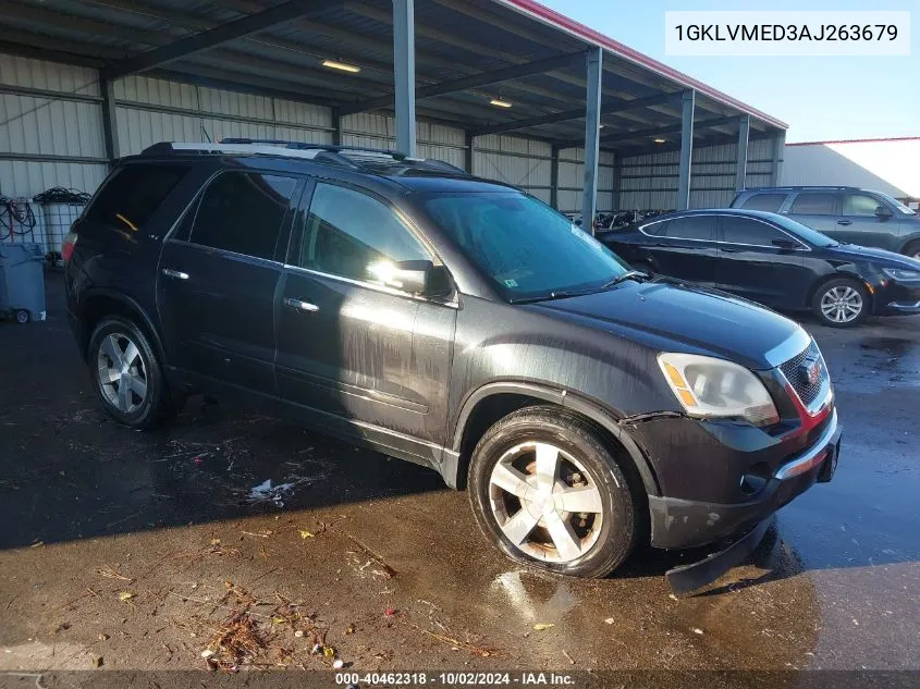 2010 GMC Acadia Slt-1 VIN: 1GKLVMED3AJ263679 Lot: 40462318