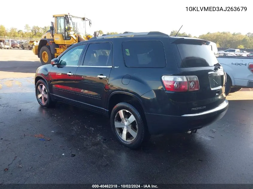 2010 GMC Acadia Slt-1 VIN: 1GKLVMED3AJ263679 Lot: 40462318