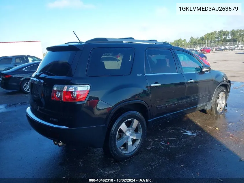 2010 GMC Acadia Slt-1 VIN: 1GKLVMED3AJ263679 Lot: 40462318