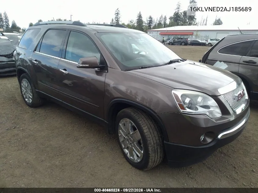 2010 GMC Acadia Slt-2 VIN: 1GKLVNED2AJ185689 Lot: 40465224